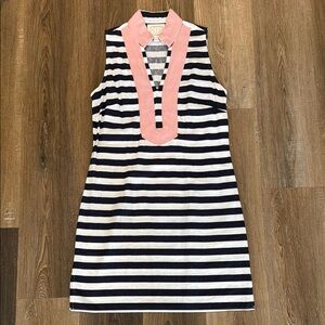 Sail to Sable stripe linen blend dress